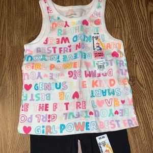 Toddler girl tank short set